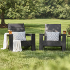 Velmora™ Ezra Outdoor HDPE Adirondack Chair, Black