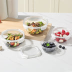 Velmora™ Round Tritan Food Storage Container with Tritan Lid. Set of 4, 8 Pieces