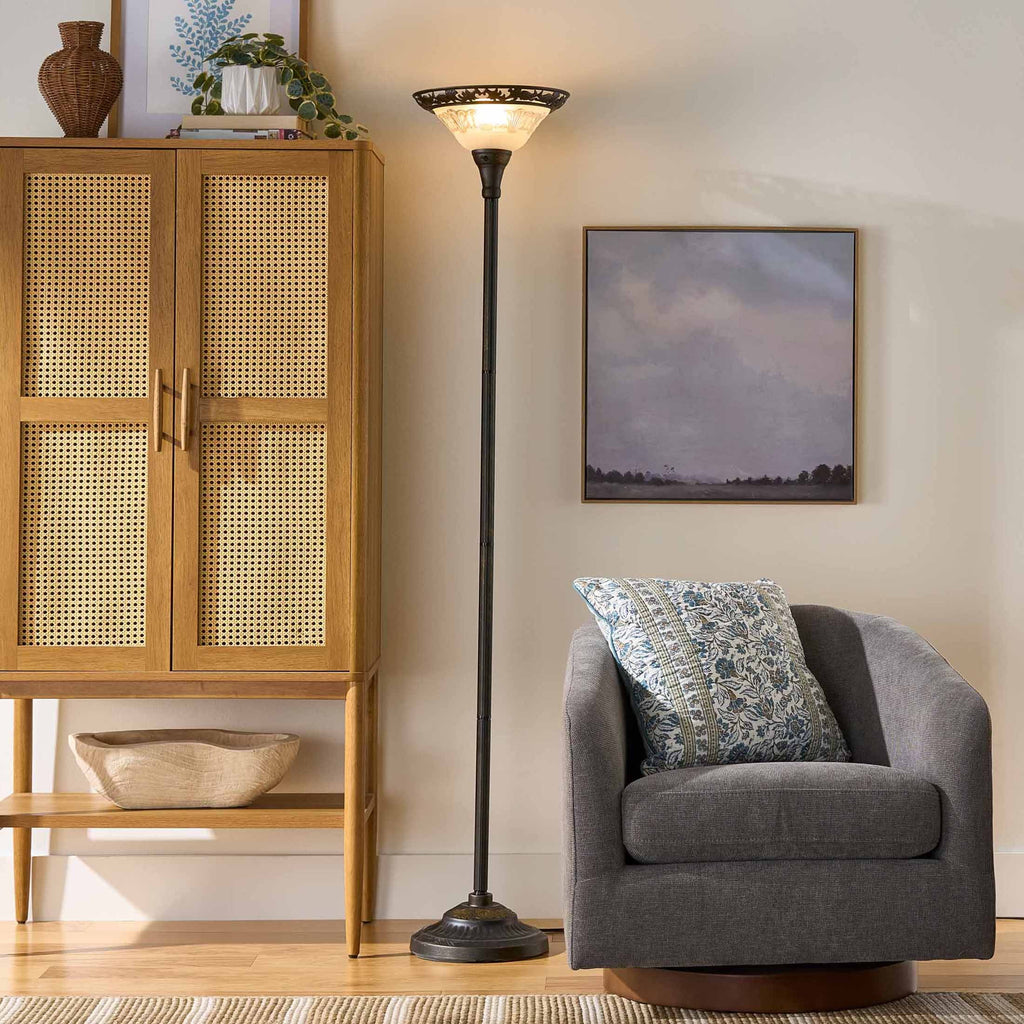 Velmora™ Traditional Bronze Victorian Floor Lamp 70"