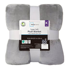 Velmora™ Super Soft Plush Bed Blanket, Gray, King Size, 102 x 90 in