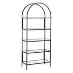 Velmora™ Nola Arch Bookshelf, Black Finish