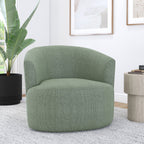 Velmora™ Boucle Swivel Accent Chair, Olive