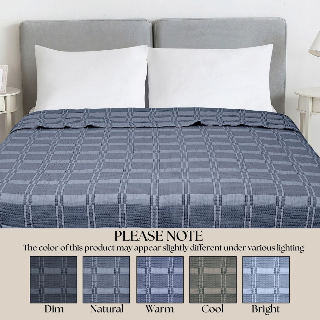 Velmora™ Cloud Matelasse Quilt, Washed Indigo, Full/Queen