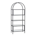 Velmora™ Nola Arch Bookshelf, Black Finish