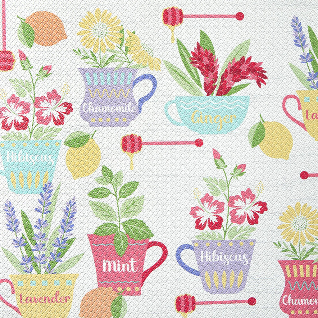 Velmora™ (4 pack) Multicolor Kitchen Mat, Herbal Tea, 18"W x 30"L, 1 Piece