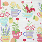Velmora™ (4 pack) Multicolor Kitchen Mat, Herbal Tea, 18"W x 30"L, 1 Piece