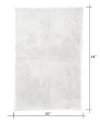 Velmora™ Solid Soft Rabbit Faux Fur Area Rug Black,30x46"