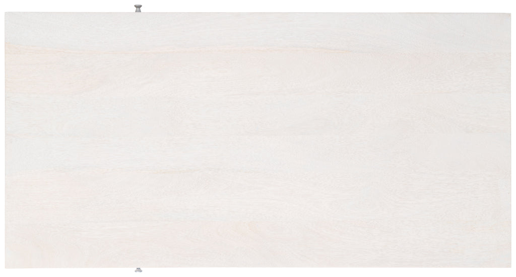 Velmora™ Marigold Mid-Century Coffee Table with Drawer, White/Silver