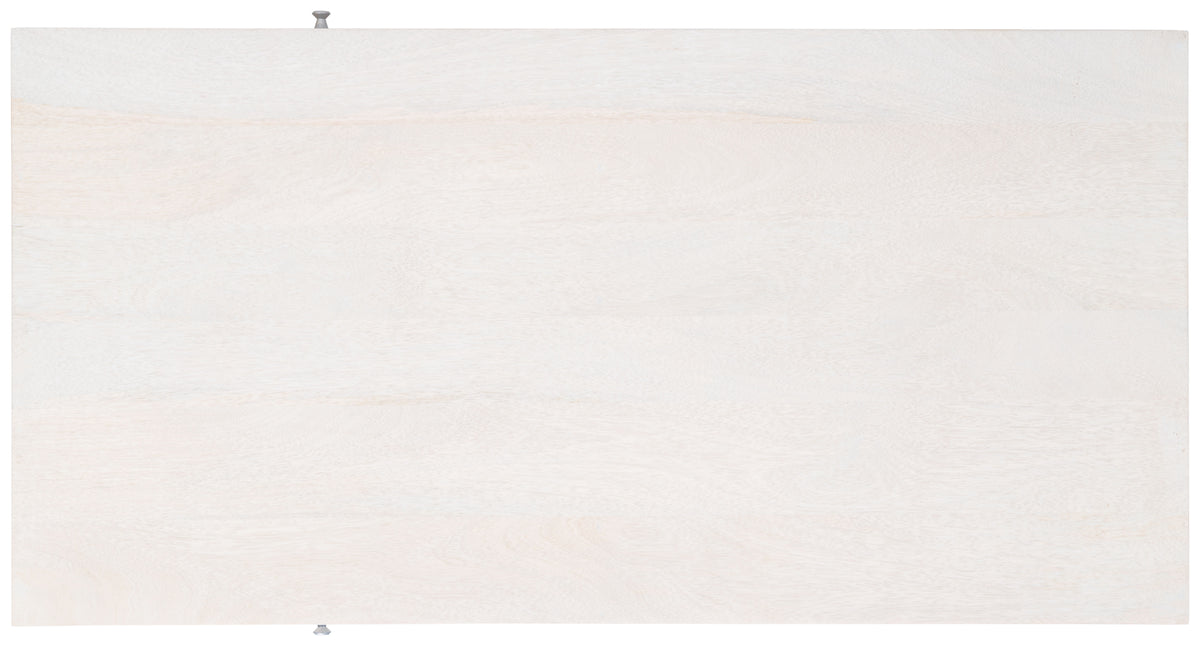 Velmora™ Marigold Mid-Century Coffee Table with Drawer, White/Silver