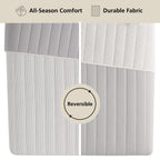 Velmora™ Corduroy Quilt, Full/Queen, White, Reversible Bedding
