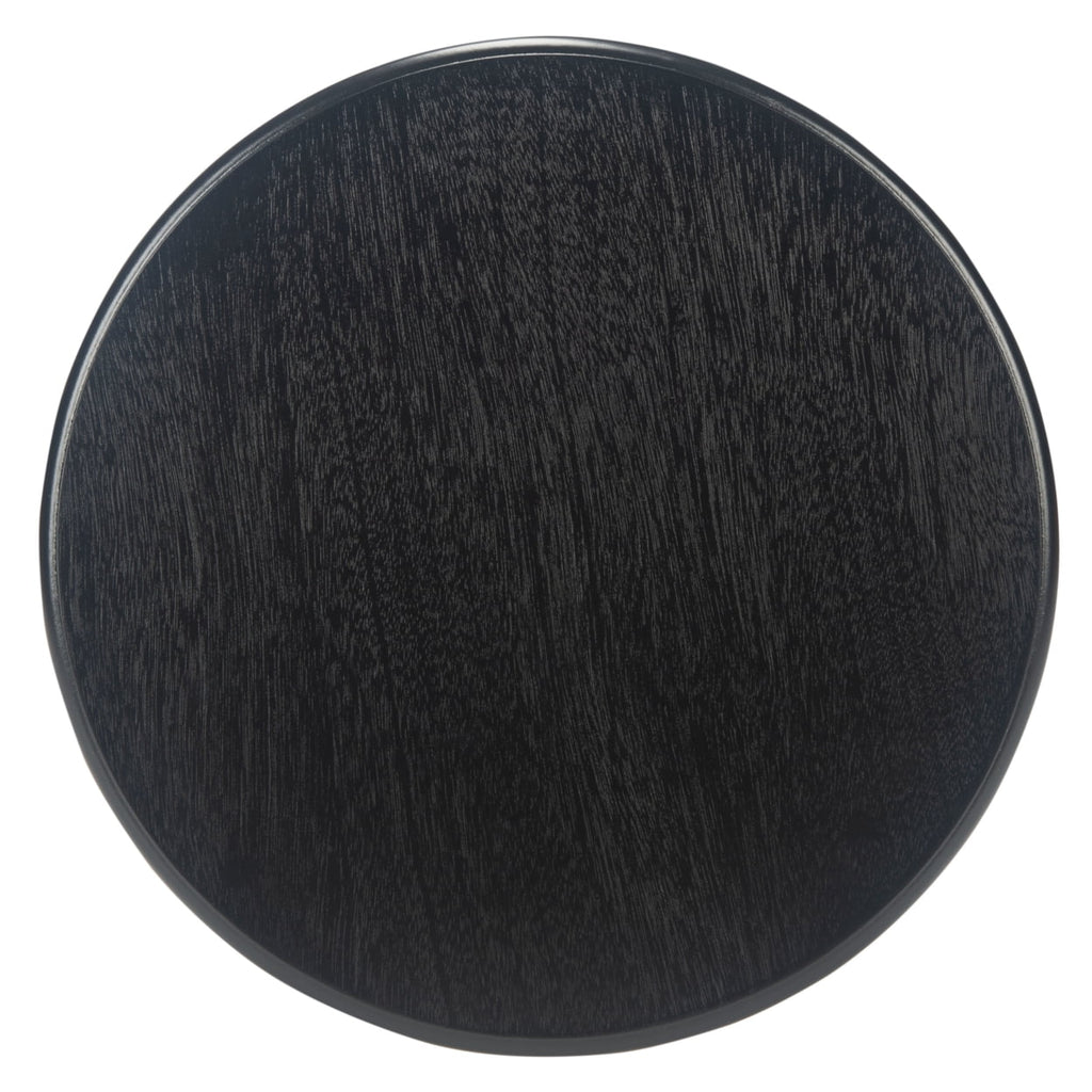 Velmora™ Tinsley Solid Rustic Round Accent Table, Black