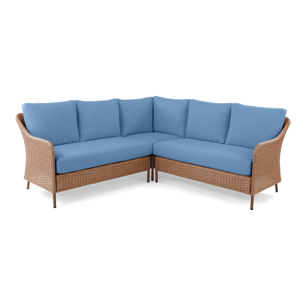 Velmora™ Chelsea Outdoor Patio 4-Piece Sectional Dining Set, Blue