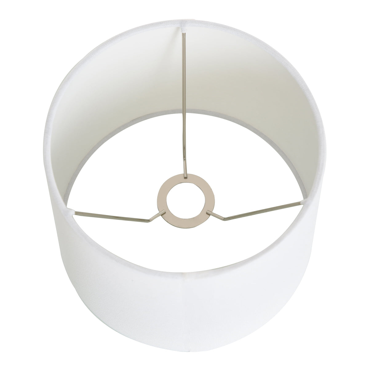 Velmora™ Wood Totem Table Lamp with White Linen Shade, 10"L x 10"W x 18"H