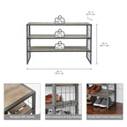 Velmora™ Farmhouse 3 Tier Shoe Rack, Gray, 30in W x 12in D x 18in H