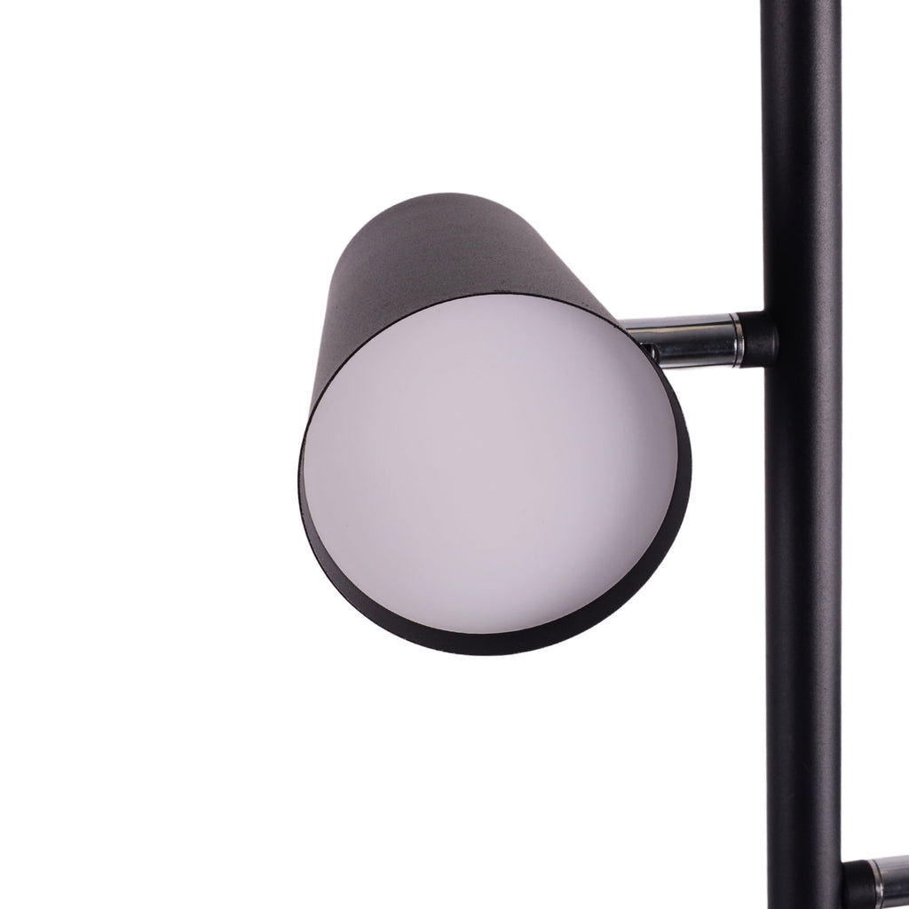 Velmora™ LED Floor Lamp, 62.2 in Height, 3 Adjustable Lights, Matte Black Finish, 1-Pack