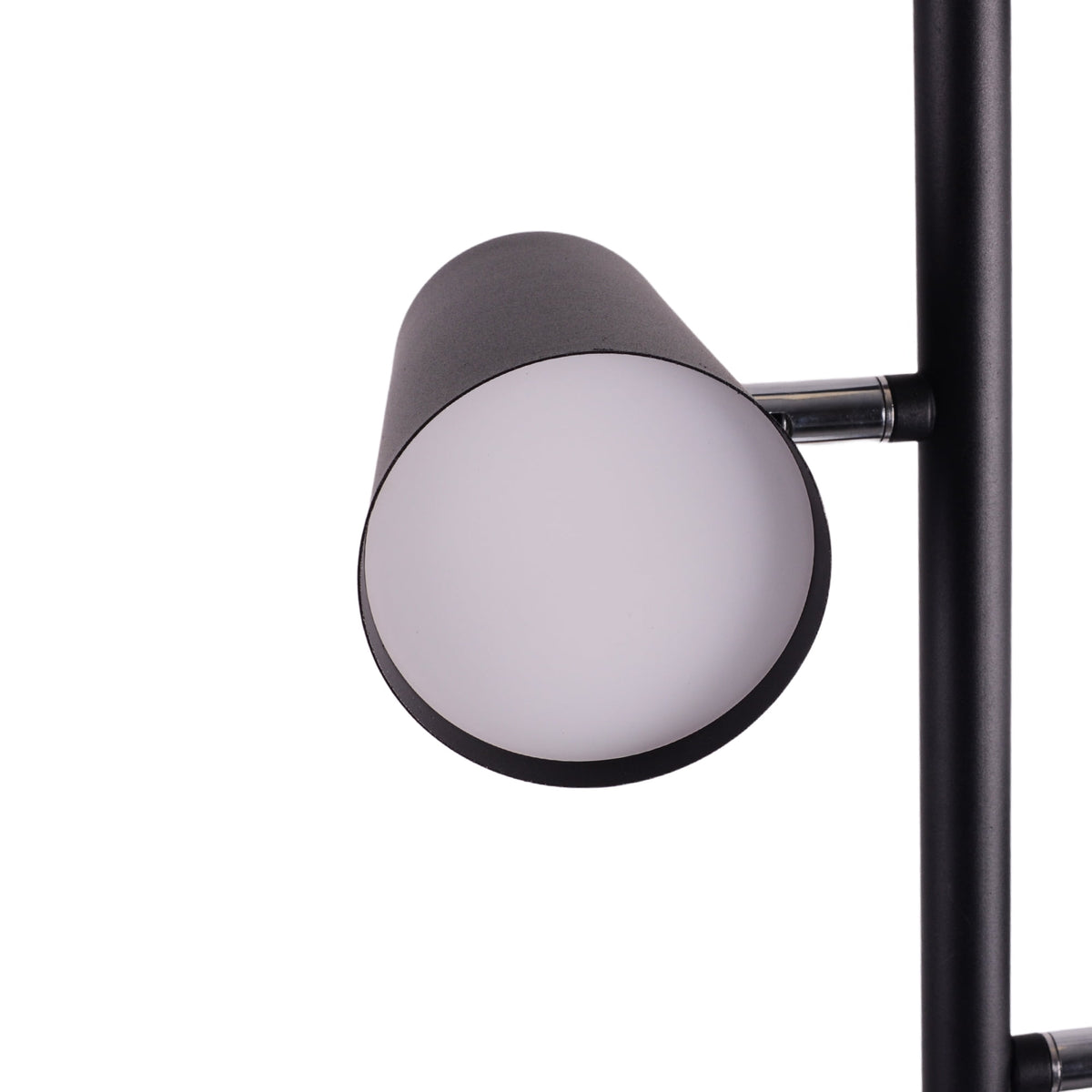 Velmora™ LED Floor Lamp, 62.2 in Height, 3 Adjustable Lights, Matte Black Finish, 1-Pack