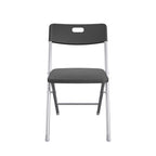 Velmora™ Resin Seat & Back Folding Chair, Black, 4-Pack