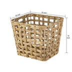 Velmora™ Extra Large Water Hyacinth Twist Decorative Storage Basket with Handles, 19 in x 16 in x 16 in