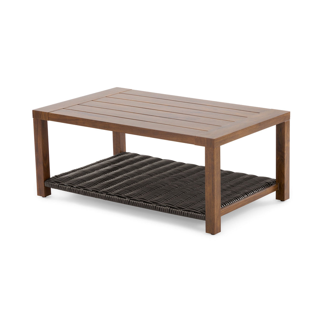 Velmora™ Bellamy Table, Dark Brown Wicker