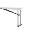 Velmora™ 6' Centerfold Bench, Steel Frame, Indoor Outdoor, Includes Carry Handle, White