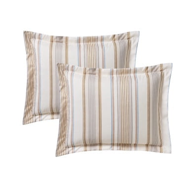 Velmora™ Bed in a Bag Bedding Set, 7 Piece, King, Beige Stripe