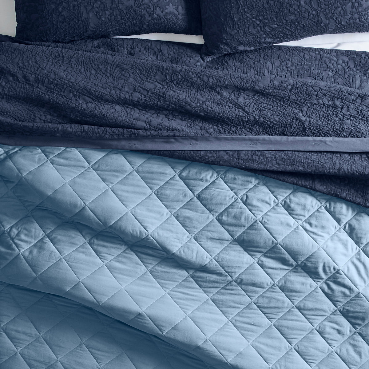 Velmora™ Down Alternative Comforter, Full/Queen - Blue, Reversible