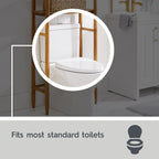 Velmora™ Springwood Acacia Wood over-the-Toilet Space Saver Cabinet, 3 Shelves, Honey