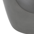 Velmora™ Aishi Outdoor Modern Concrete Round Accent Table -Dark Grey