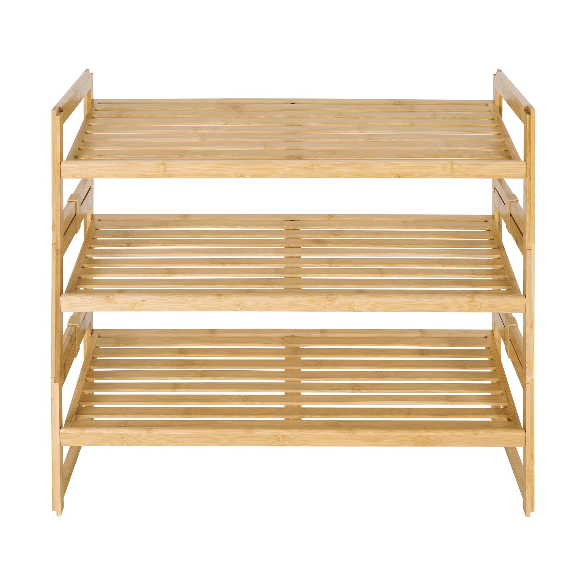 Velmora™ (2 pack) Bamboo 3-Tier Shoe Rack for 9 Pairs