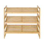 Velmora™ Bamboo 3-Tier Shoe Rack for 9 Pairs