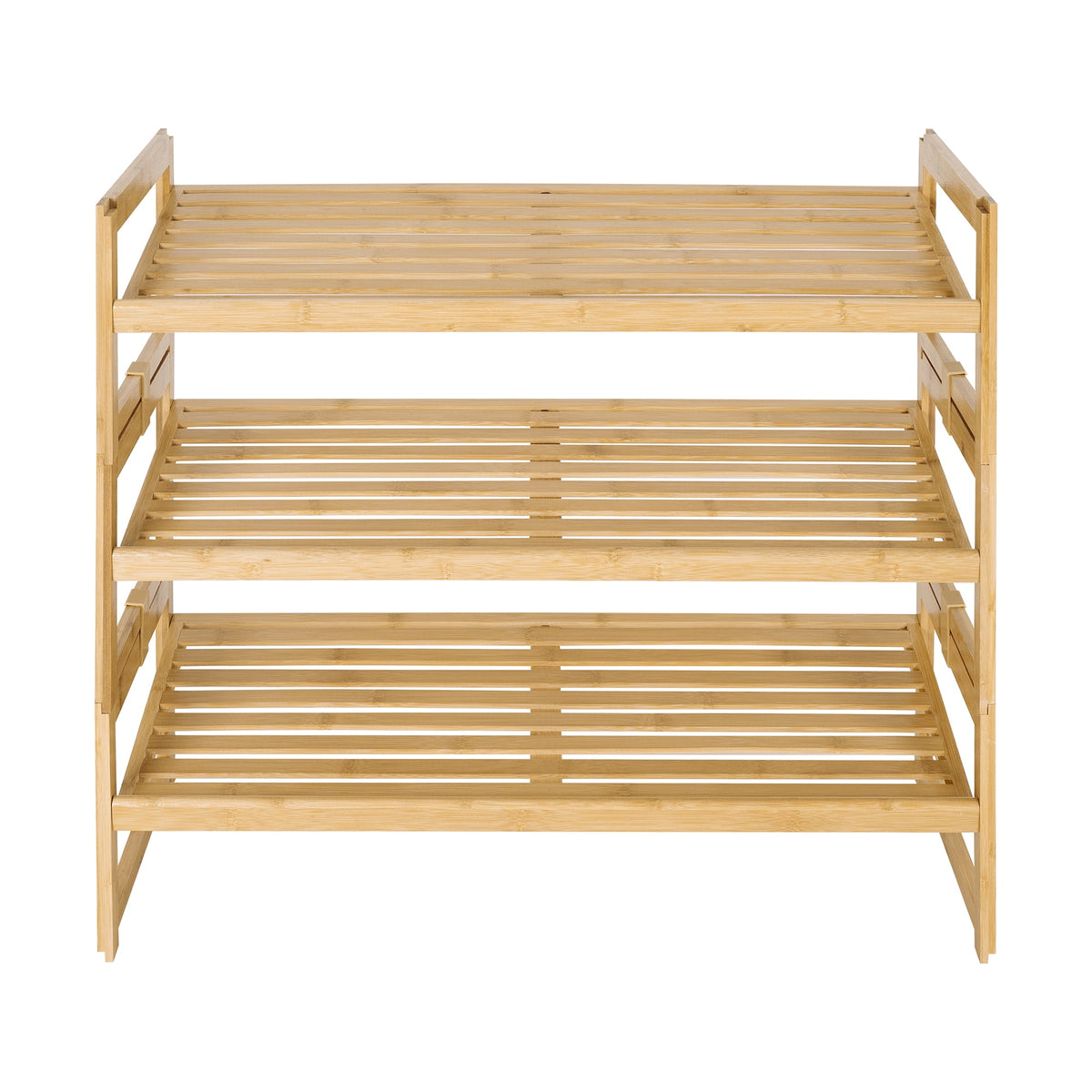 Velmora™ Bamboo 3-Tier Shoe Rack for 9 Pairs