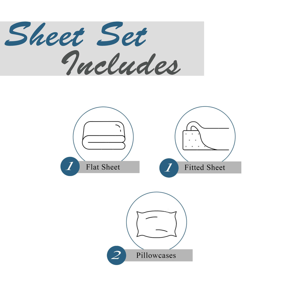 Velmora™ Cotton Rich Extra Soft Jersey Bed Sheet Set, Queen, Charcoal, 4 Pieces