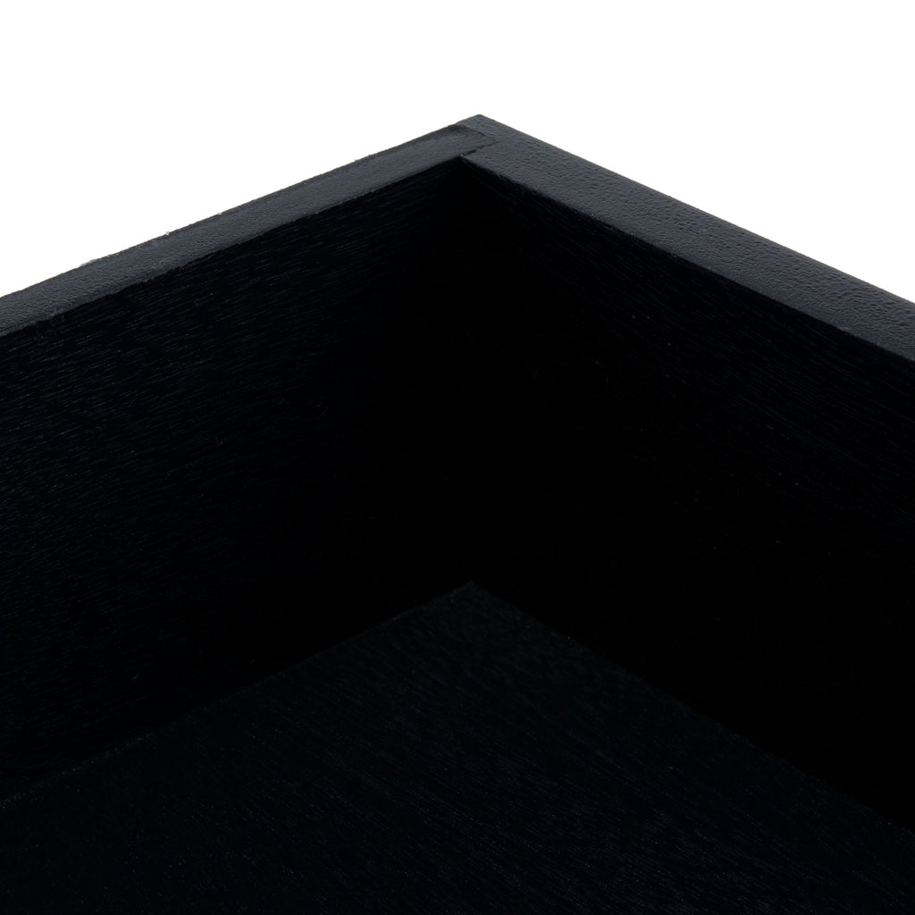 Velmora™ Filbert Solid 2 Drawer Coffee Table, Black