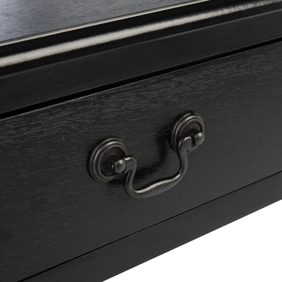 Velmora™ Athena Solid 1 Drawer Accent Table, Black