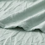 Velmora™ Washed Ultra Soft Microfiber Bed Sheet Set, King, Soft Sea, 4 Piece