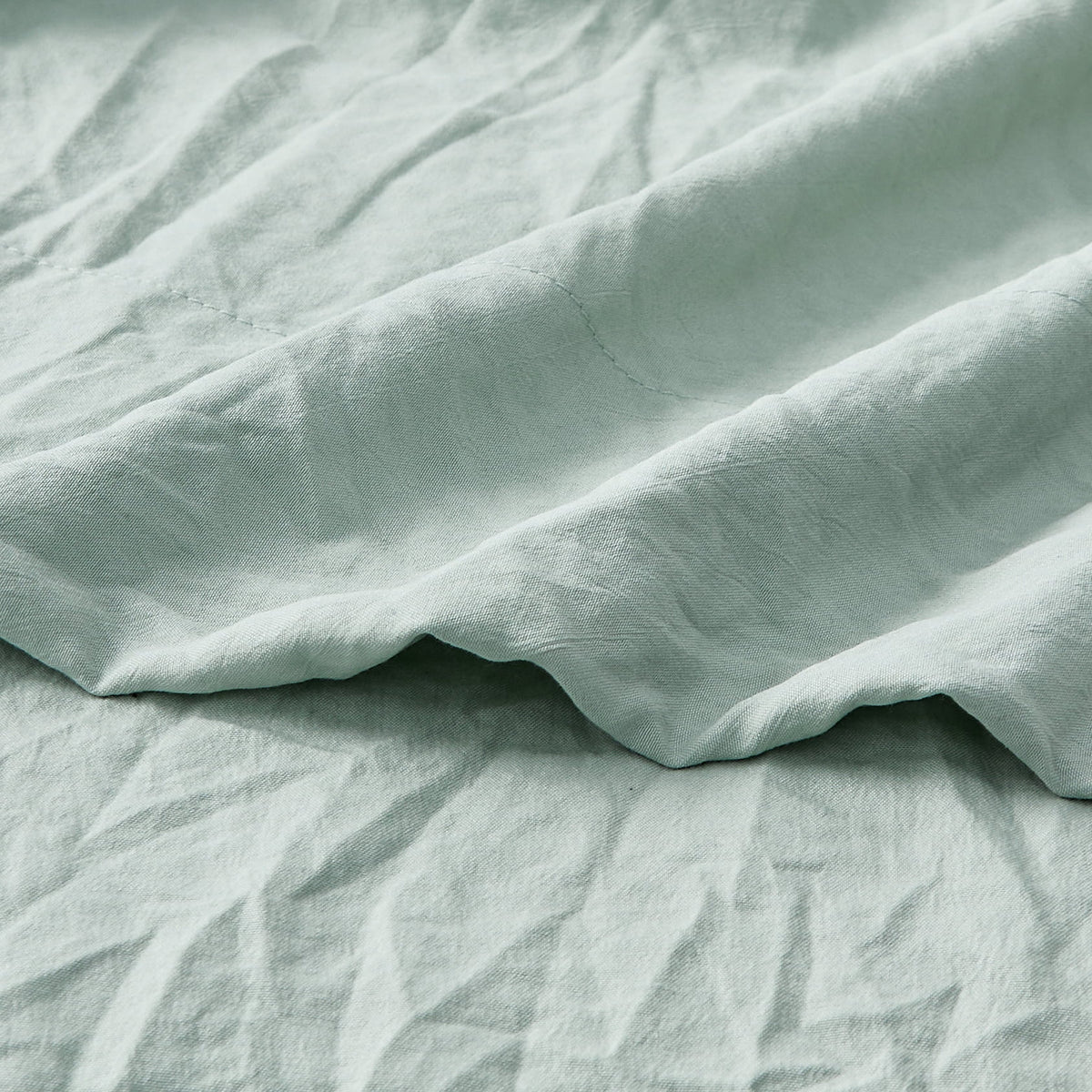 Velmora™ Washed Ultra Soft Microfiber Bed Sheet Set, King, Soft Sea, 4 Piece