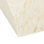 Velmora™ Lea Glam Mosaic Geometric Side Table, Light Beige/Multi