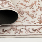 Velmora™ Tan Floral Faux Fur Indoor Area Rug, 4 ft x 5 ft 6 in
