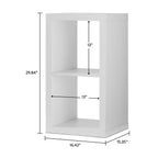 Velmora™ 2 Cube Storage Organizer, Textured White