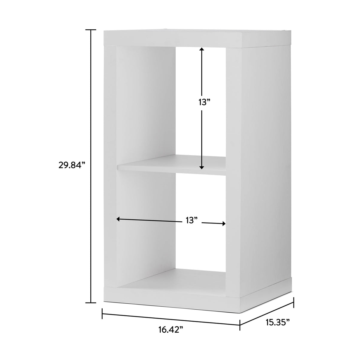 Velmora™ 2 Cube Storage Organizer, Textured White