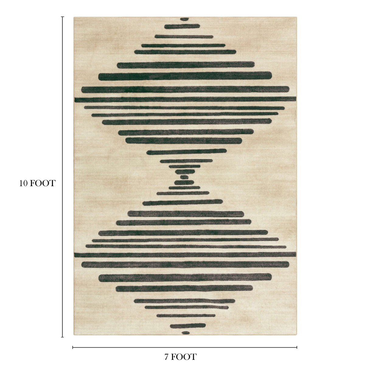 Velmora™ Diamond Soundwave Indoor Area Rug, Gray Neutral, 7 ft x 10 ft