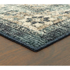 Velmora™ Distressed Vintage Persian Indoor Area Rug, Blue, 5 ft x 7 ft