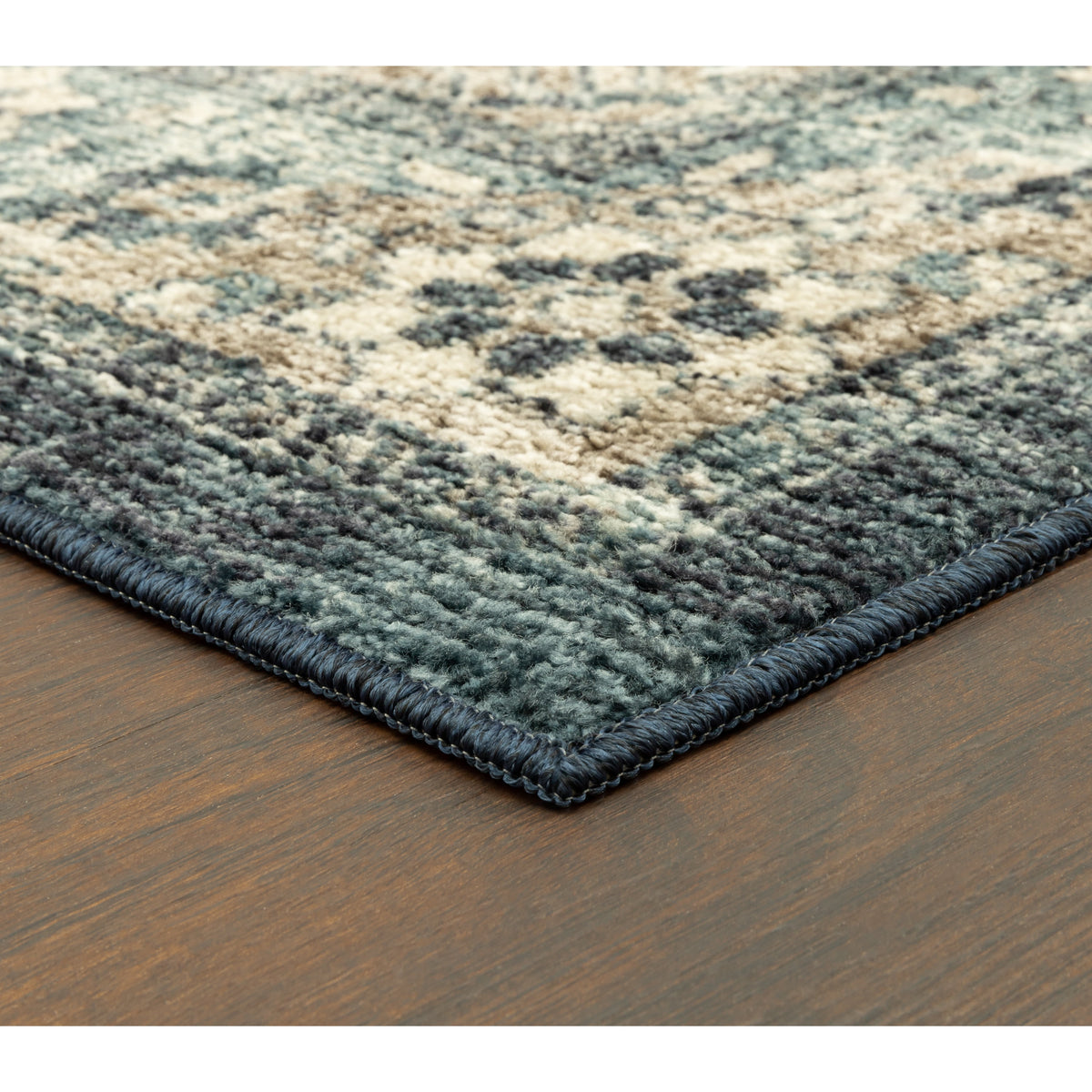 Velmora™ Distressed Vintage Persian Indoor Area Rug, Blue, 5 ft x 7 ft