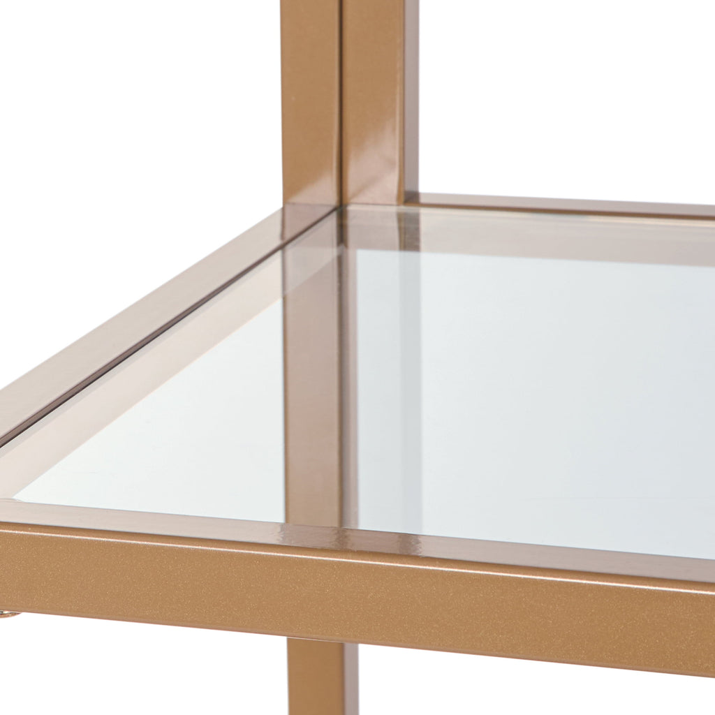 Velmora™ Nola Arch Bookcase, Gold Finish