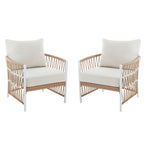 Velmora™ Lilah 2-Pack Outdoor Wicker Lounge Chairs, White