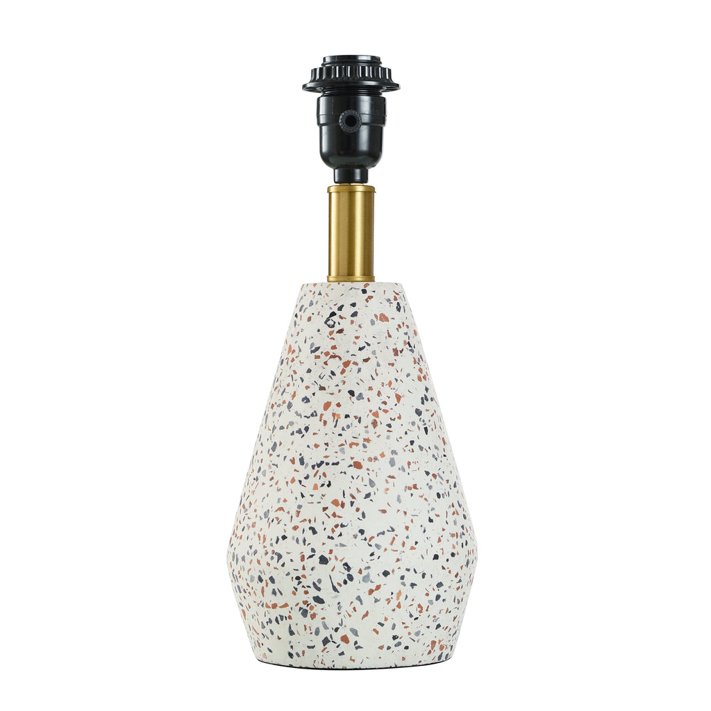 Velmora™ Terrazzo Table Lamp with White Drum Shade, 16.75 in