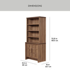 Velmora™ Mason Bookcase, Brown Oak Finish