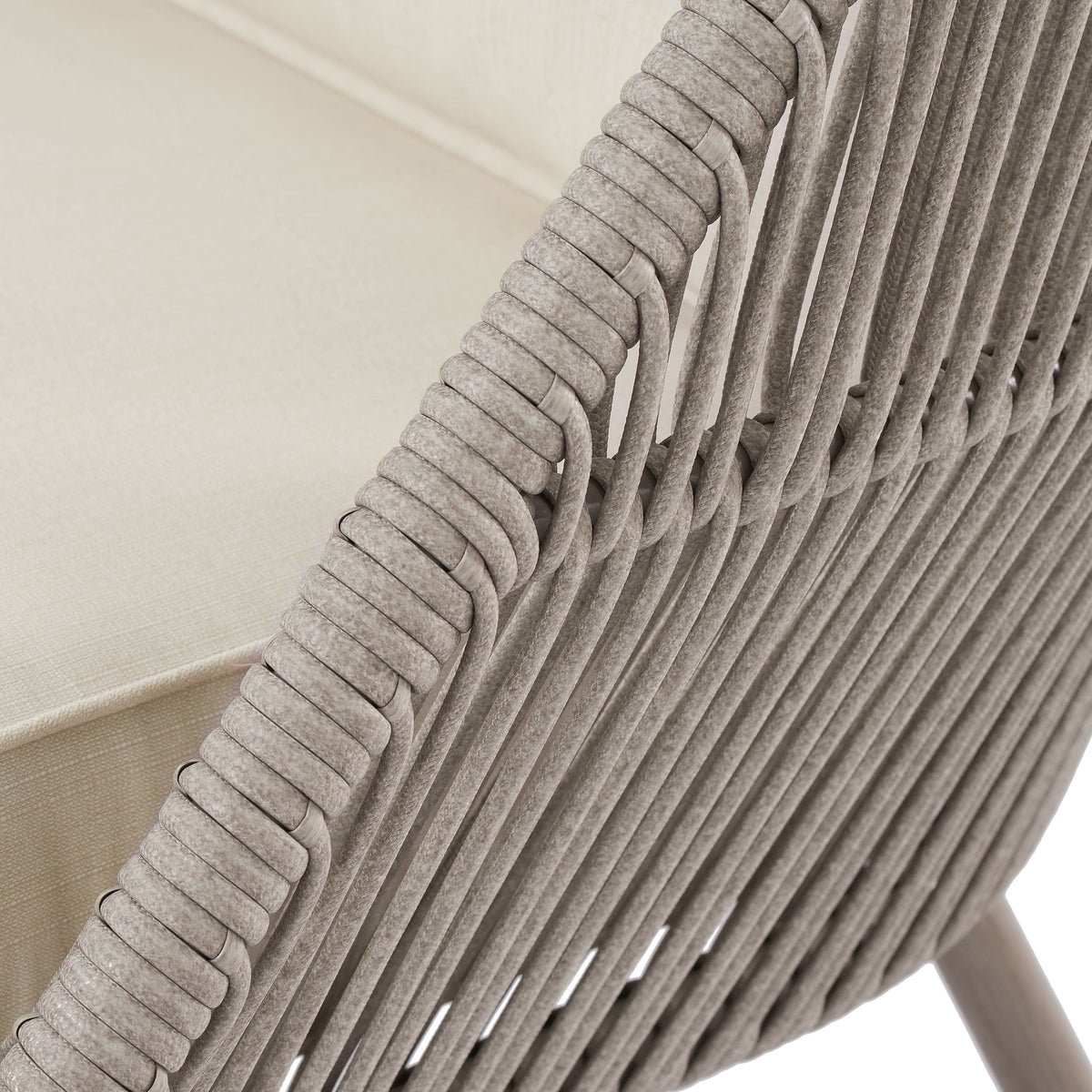 Velmora™ Tarren Beige Outdoor High-Back Accent Chair with Cushions