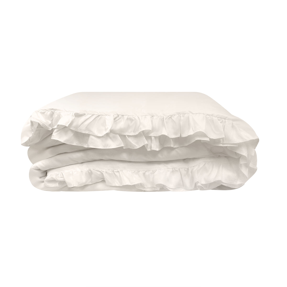 Velmora™ Reversible 8-Piece Bed-in-a-Bag Comforter and Sheet Set, Twin/Twin-XL, Cream Ruffle