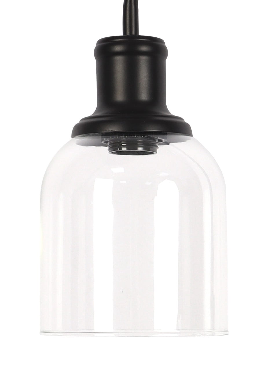 Velmora™ Bronze Table Lamp with Clear Glass Shade and USB/USB-C Ports